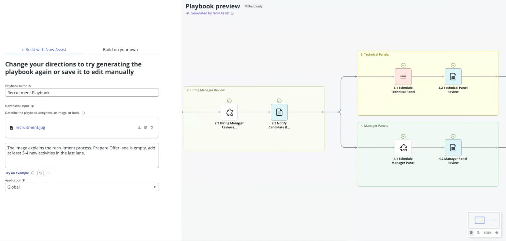 Generated playbook preview