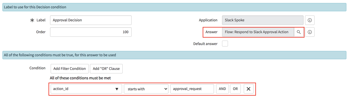 Provide value for Action ID.