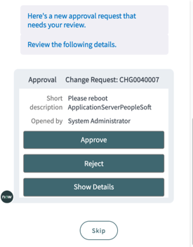 Table des tâches de notification pour les détails d'approbation non configurés.