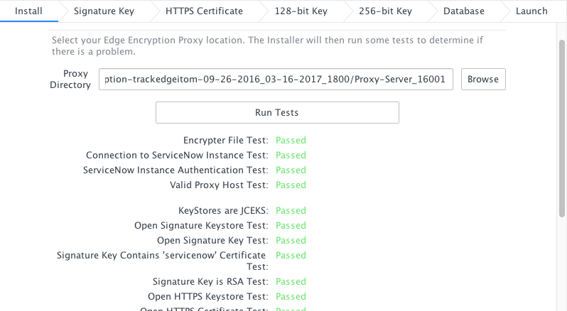 Edge Encryption proxy installation tests