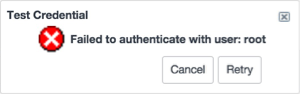 Authentication failure