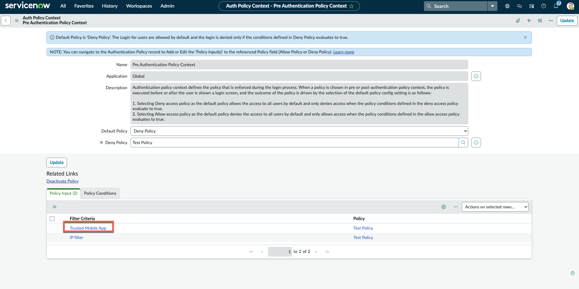 Auth Policy Context