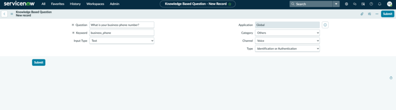 Knowledge Based Question - Text