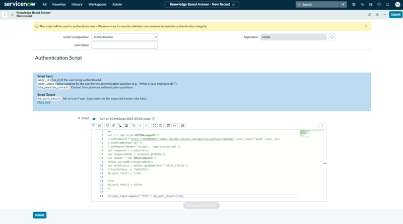 External source fields (Authentication)
