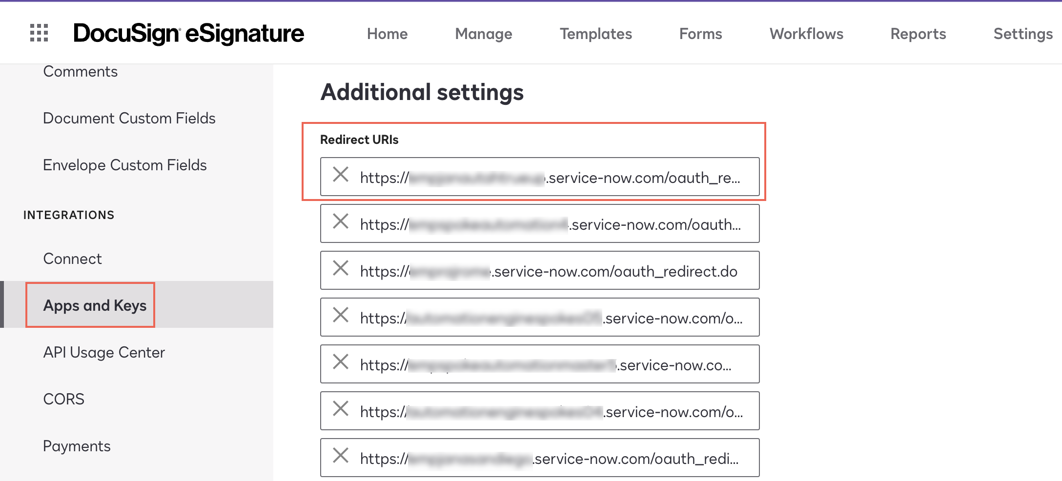 Add Redirect URI in Docusign account.
