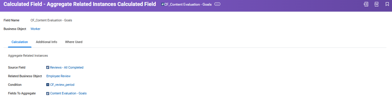 Calculated field of Aggregate Related Instances type example 5