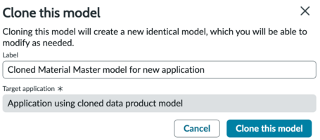Clone this model modal with new name added.
