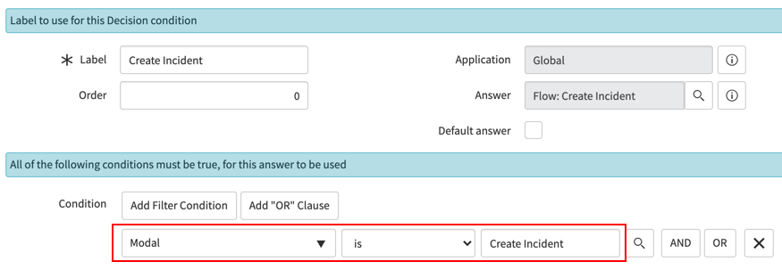 Condition to trigger subflow.