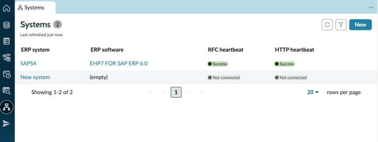 Zero Copy Connector for ERP systems list.