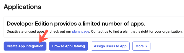 Create App Integration.