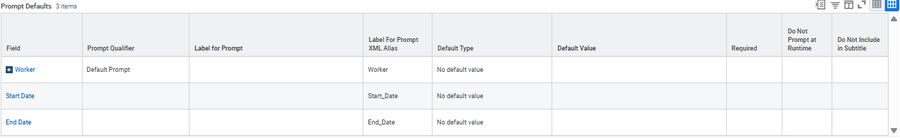 Prompt Defaults with Worker and date fields