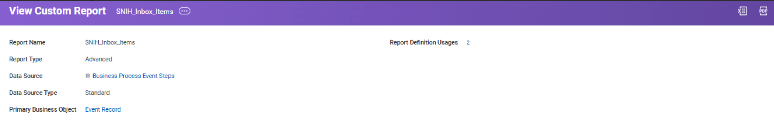 Custom Report.