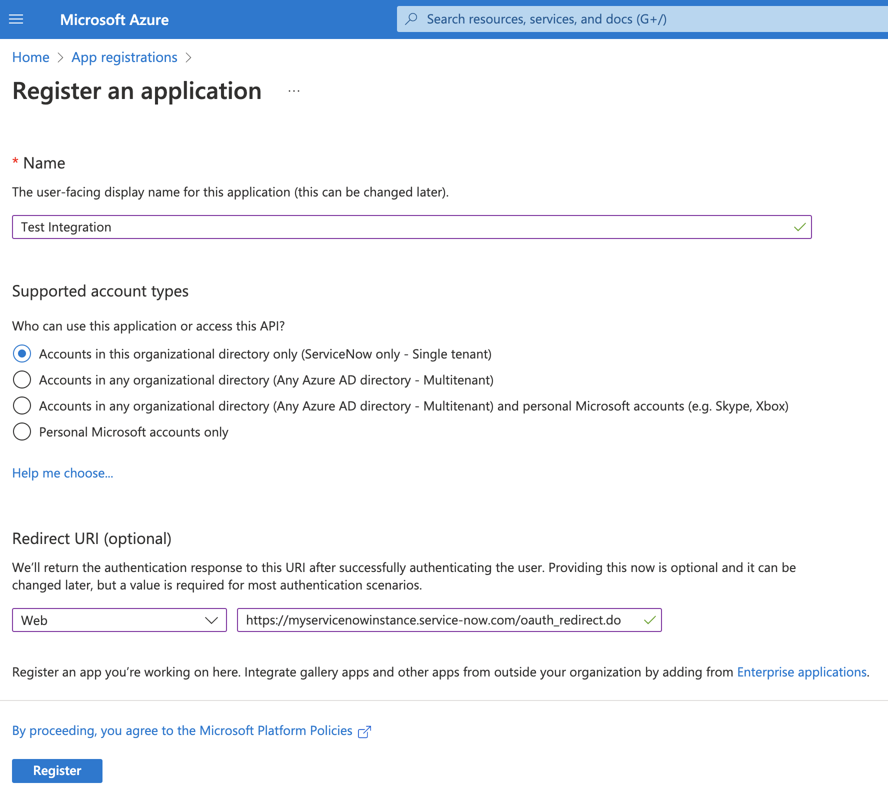Create an application.