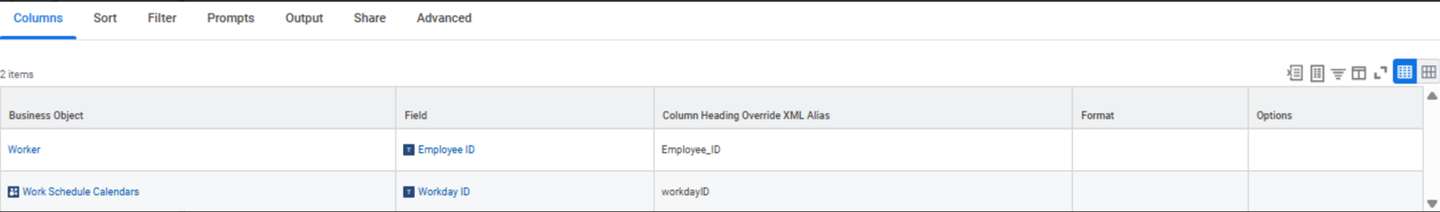 Work schedule calendar.