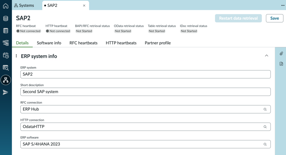 new ERP system form.