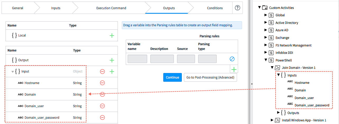 Reusing an output variable