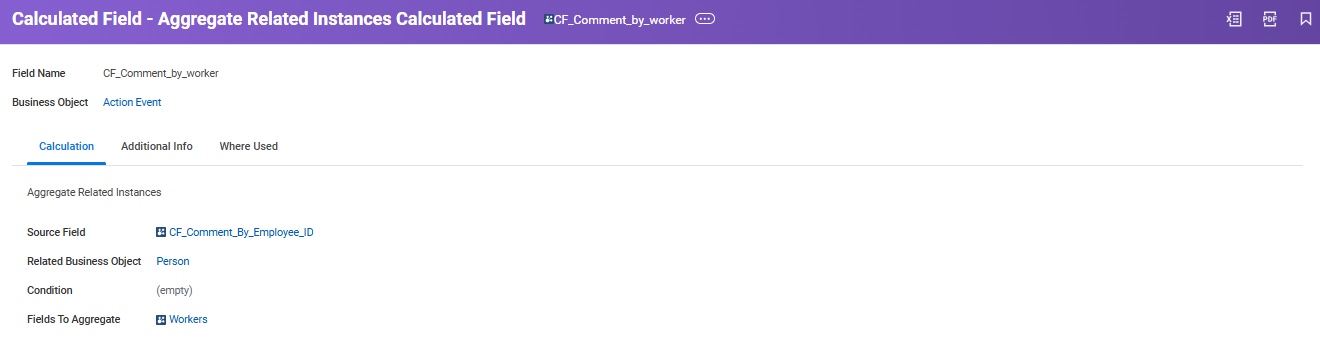 Aggregate Related Instances type calculated field