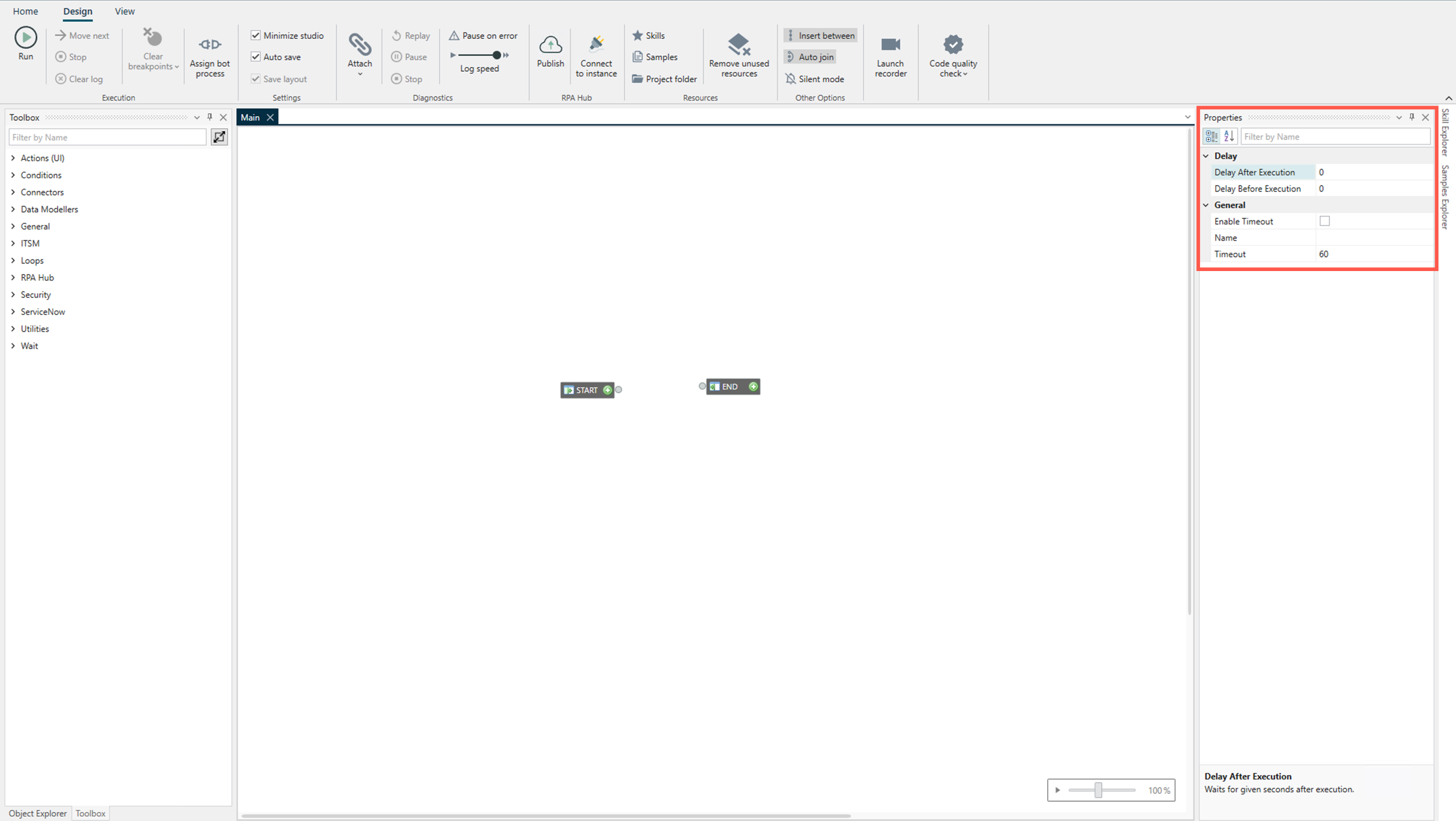 Properties pane