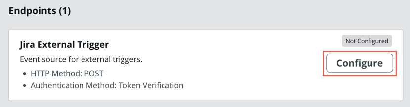 Configure the endpoint.