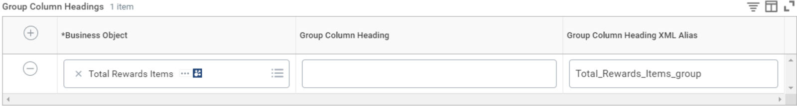 Group column headings.