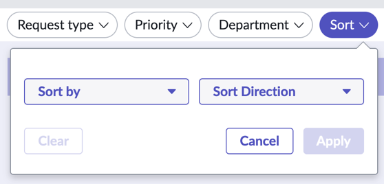 Request board sort