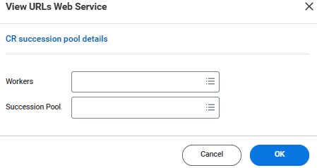 View URLs Web Services parameters