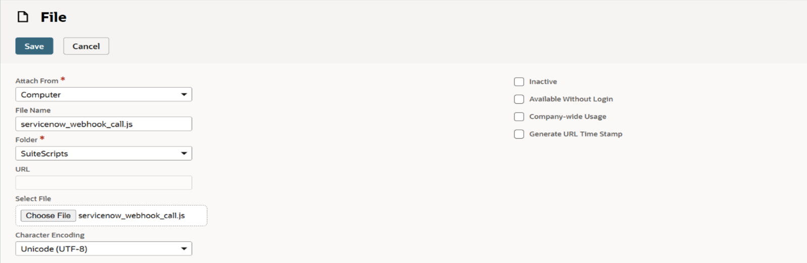 Enter file details.