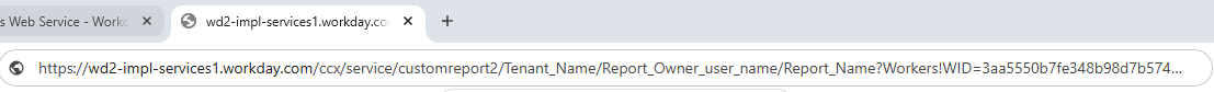 RaaS URL in browser