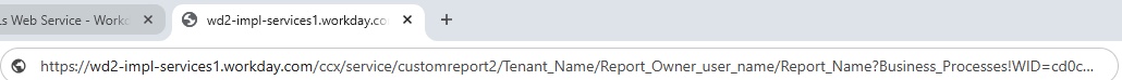 RaaS URL of the report.