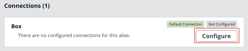 Configure the Box connection.