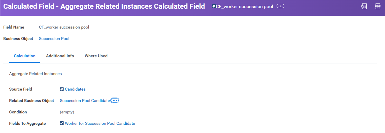 Workday report.