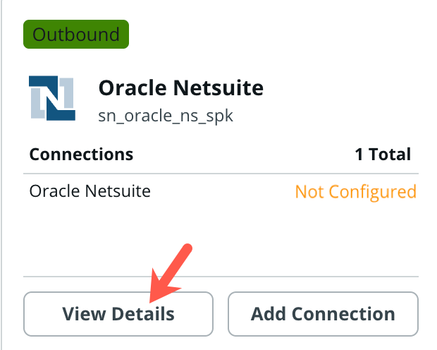 Oracle NetSuite View Details button.