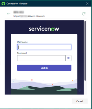 Login page for the RPA Hub instance.
