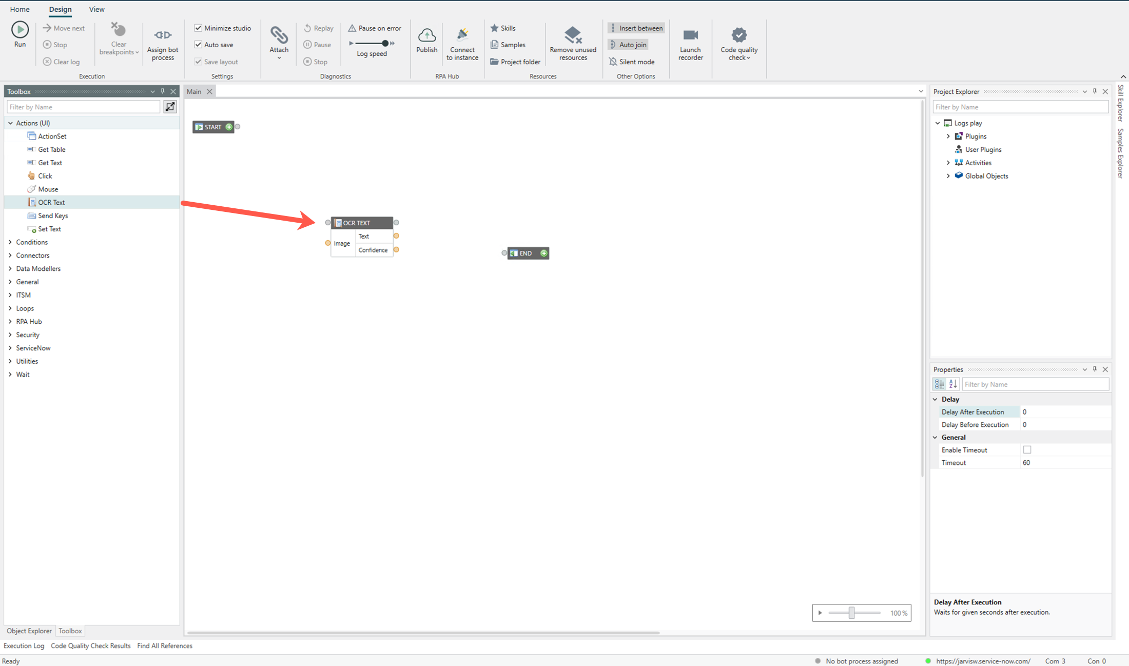 Use an OCR Text component.