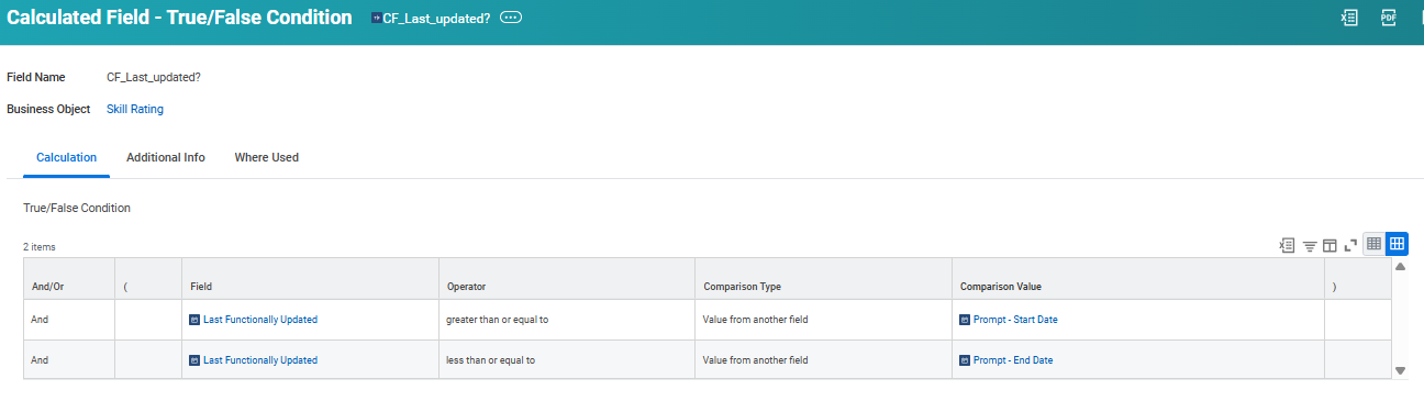 CF_updated True or False Condition calculated field