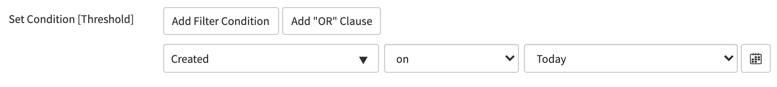 Set threshold condition to trigger alerts.