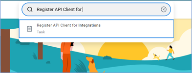 Search for Register API client for integrations in Workday account