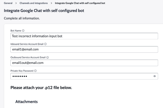 Google Chat을 자체 구성된 봇 화면과 통합합니다.