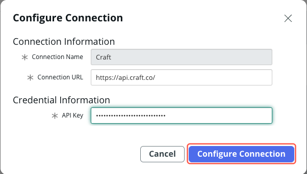 Formulário de configuração do modelo de conexão do spoke do Craft
