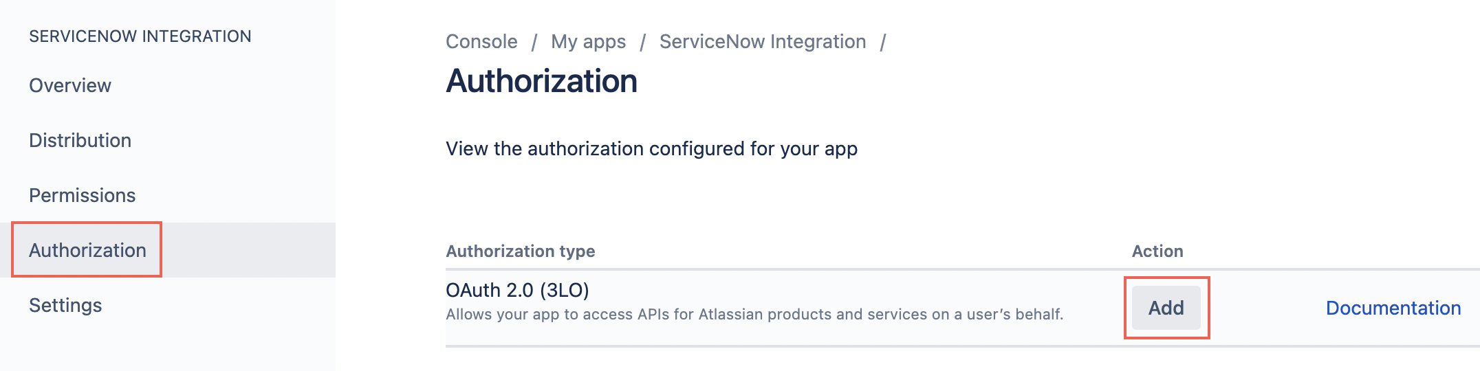 Autorização para acessar APIs.
