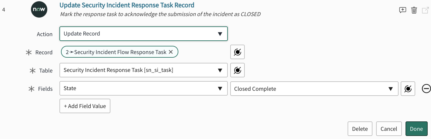 Flux automatisé du playbook d’hameçonnage : étape 4