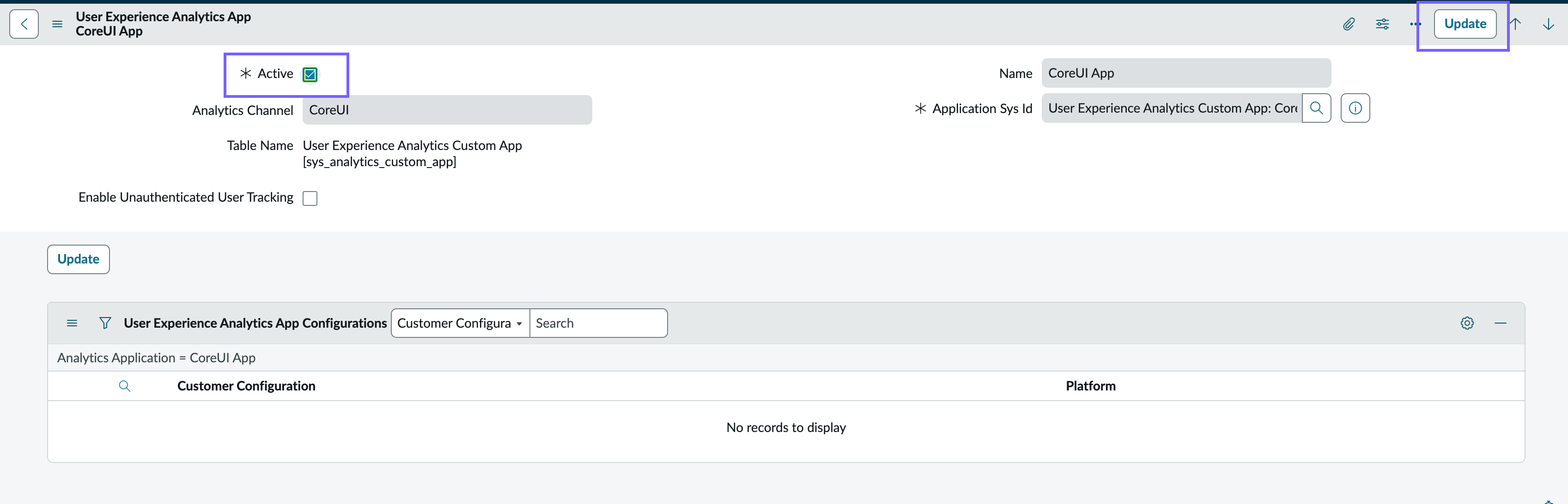 Enable a user experience analytics application
