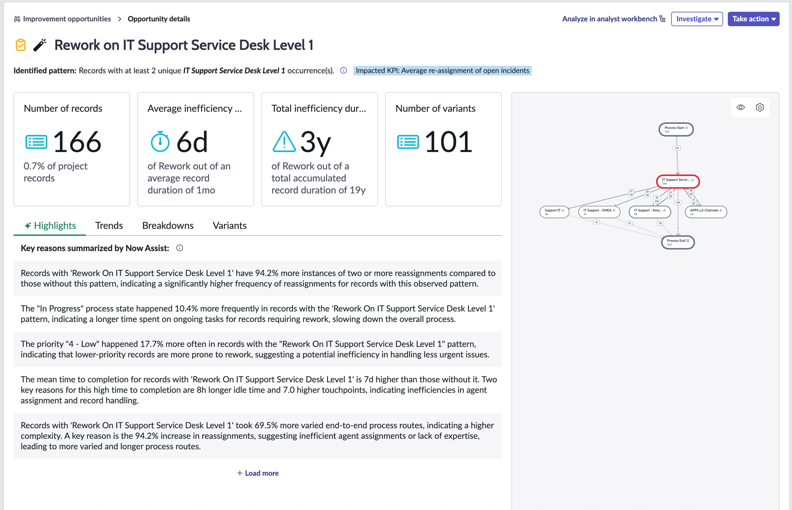 Opportunity details page after generating highlights