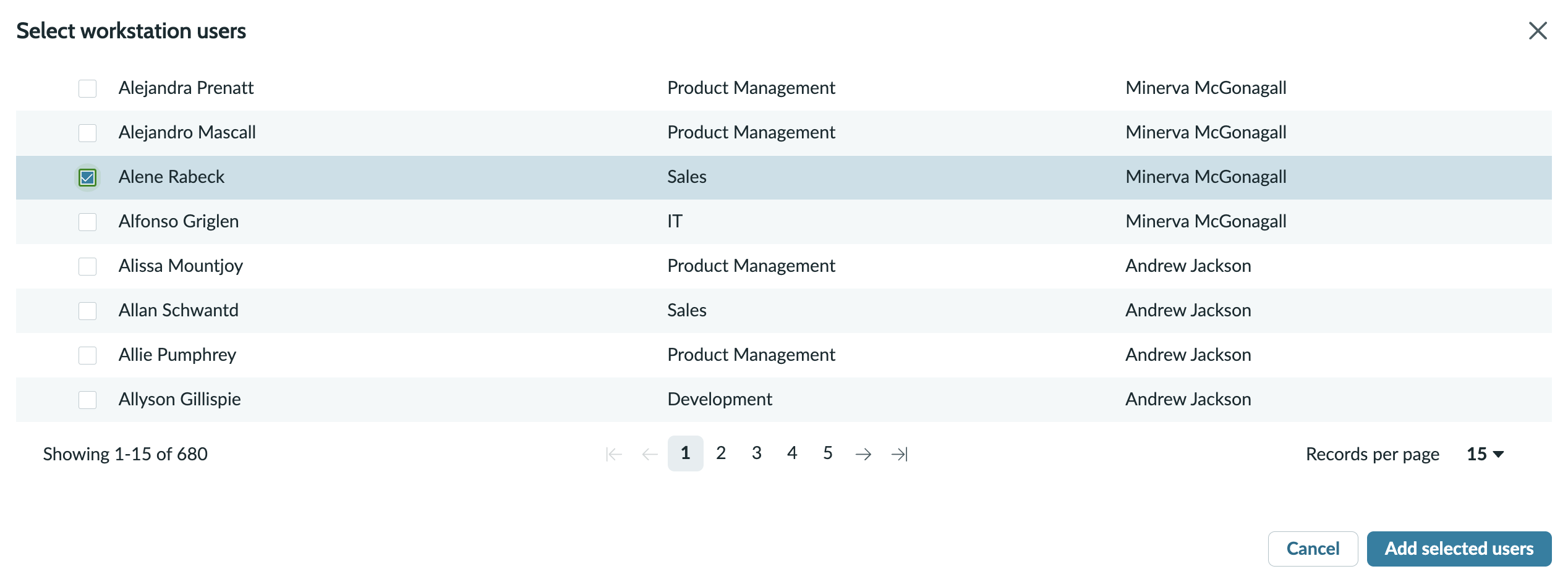 Screenshot showing adding users to a Task Mining project.