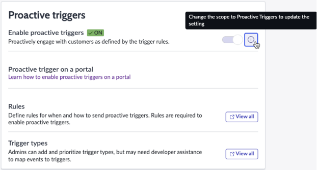 Proactive Triggers scope reminder.