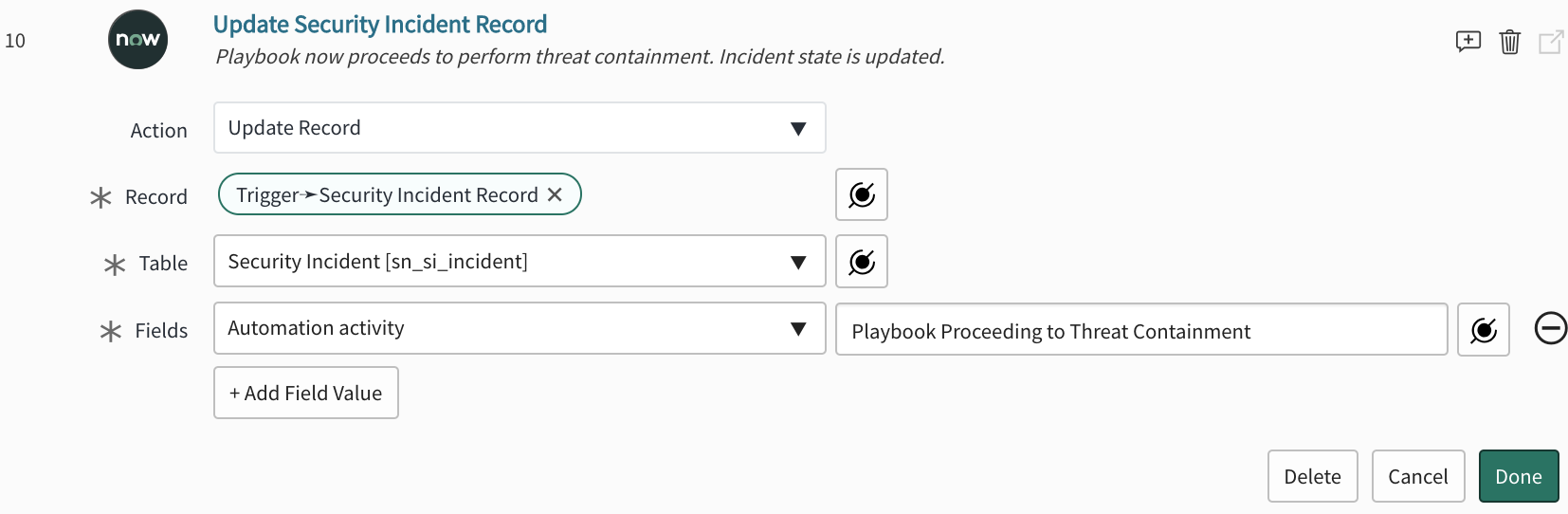Automatisierter Phishing-Playbook-Flow: Schritt 10