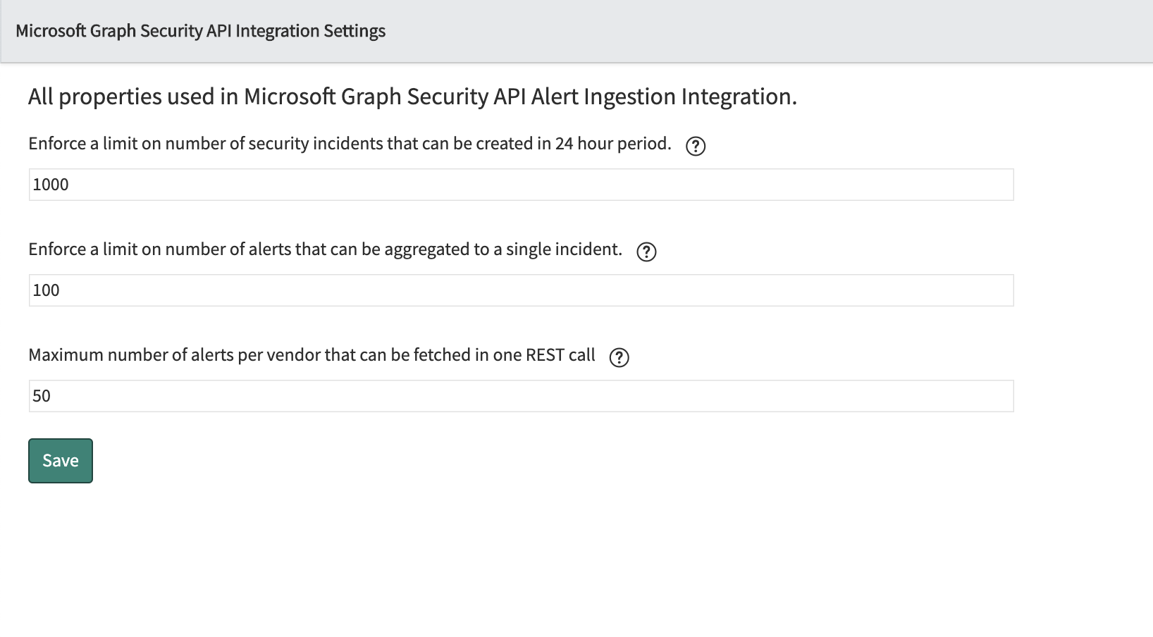 Microsoft Graph-Sicherheits-API: Integrationseinstellungen