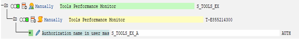 Adding authorization object for performance monitoring tools and activity in the SAP satellite system