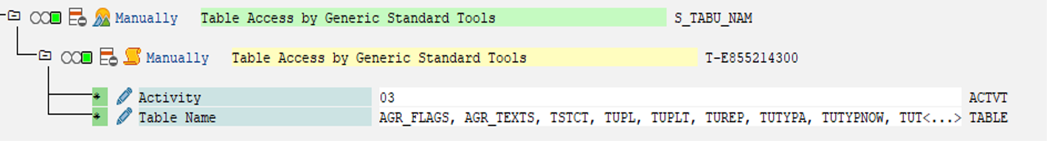 Adding authorization object for generic standard tools and activity in the SAP satellite system