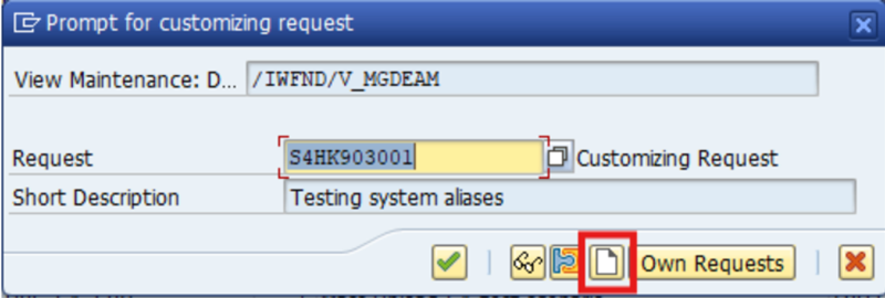 Prompt for customizing request